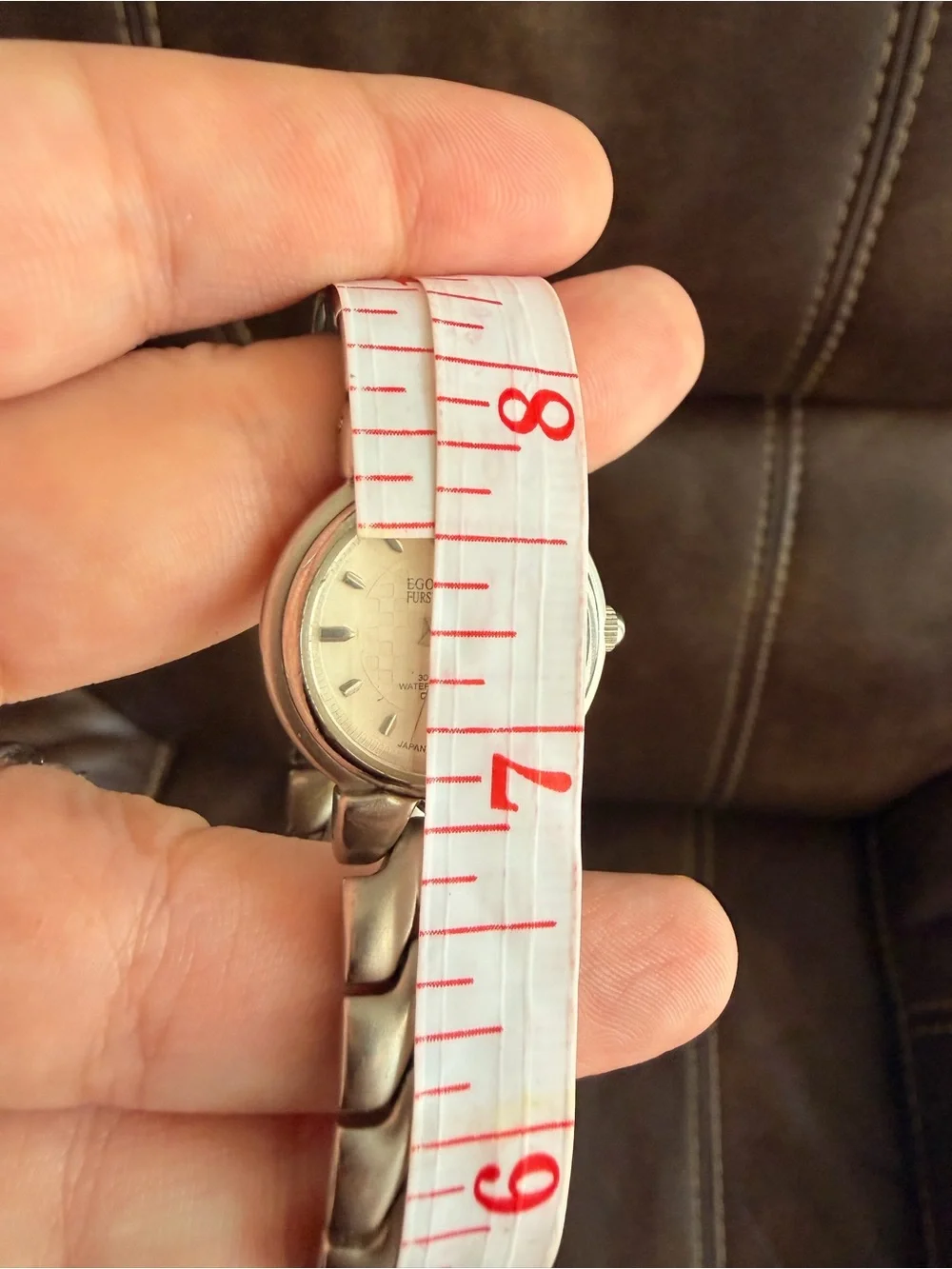 •EGON VON FURSTENBERG• Vintage Quartz Silver Tone Wrist Watch (some rubbing)
